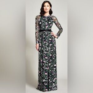 Tadashi Shoji Maiya Embroidered Floral Gown - Size 2